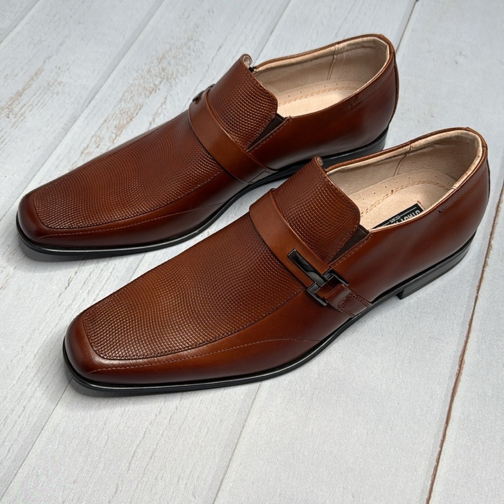 NEW - Stacy Adams & Co. - Beau Moc Toe Cognac Loafer - Size 10.5 - Picture 4 of 9